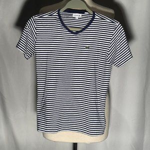 Boys Size 12 Lacoste Striped Short Sleeve Shirt
